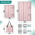 thumbnail image 2 of Extra Large Picnic Beach Blanket Waterproof Sand Proof Portable Outdoor Mat Pink Striped 60x80, 2 of 9