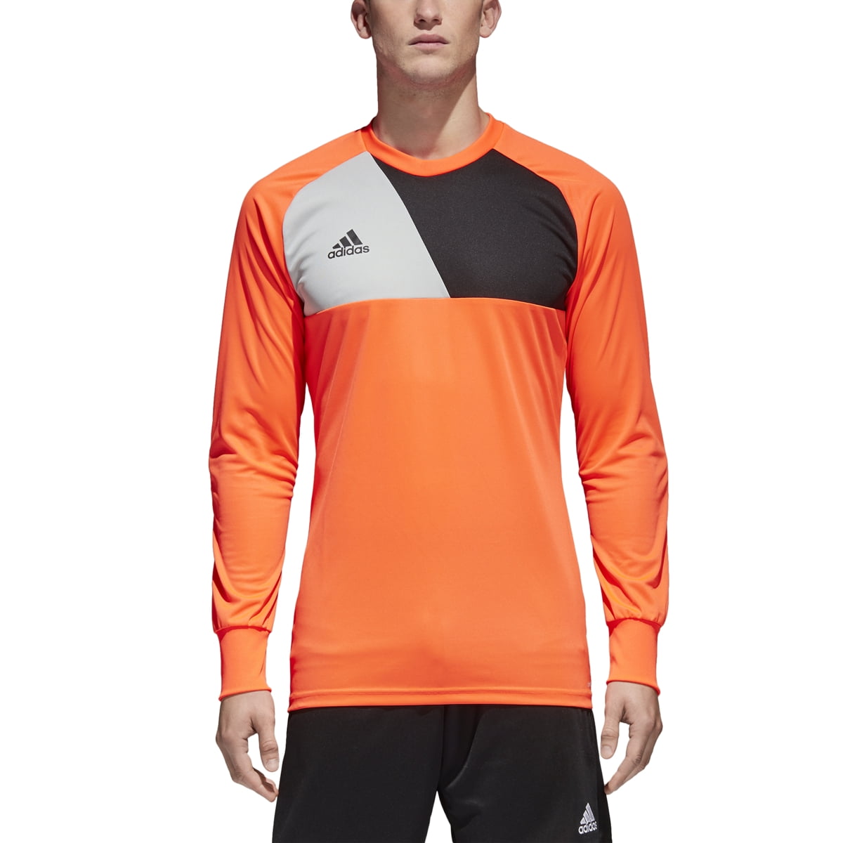 adidas men s soccer assita 17 goalkeeper jersey solar red stone black small