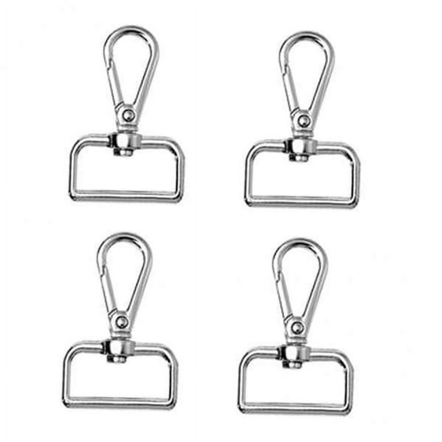 2x 4 Uds Mosquetón de Aleación de Zinc Gancho de Mosquetón Giratorio para Correas de Cordón 2,5 Cm 2 piezas