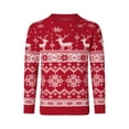 thumbnail image 2 of xiaxaixu Chandails de Noël Assortis pour la Famille Manches Longues Col Rond Flocon de Neige Pulls Hauts en Tricot, 2 of 10