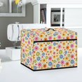 thumbnail image 5 of HELLHERO Sewing Machine Protector Cover Colourful Flowers Storage Pocket Soft for Most Singer and Brother Sewing Machine, 5 of 8