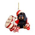 thumbnail image 3 of Adorno navideño para árbol de Navidad con forma de perro salchicha, regalo para accesorios de interior de coche. Estilo H, 3 of 9