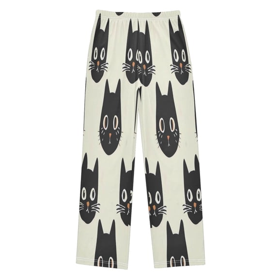 Boy's Pajama Pants Boys' Long Sleep Pants Children's Pajama Pants Loose Fitting Pajama Pants are Convenient to Put on and Take off S Cartoon Cat Face