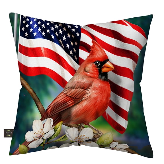 Briarwood Lane Spring Indoor/Outdoor Pillow 17x17 American Cardinal For Spring Pillow