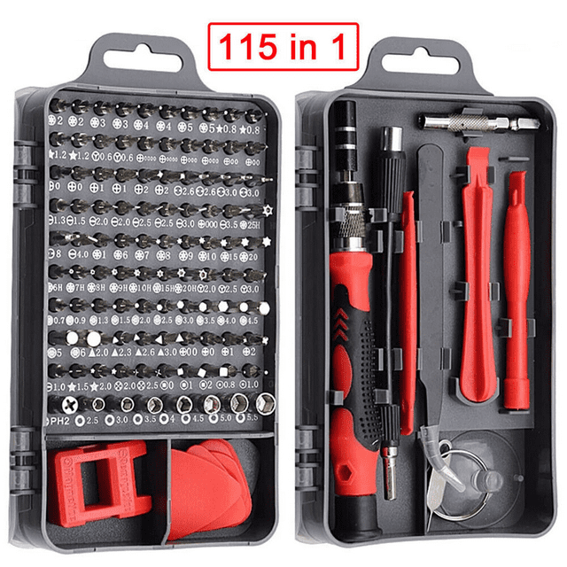 Juego de destornilladores de precisión 115 en 1 para PC, teléfono móvil, gafas, reloj, herramienta DE