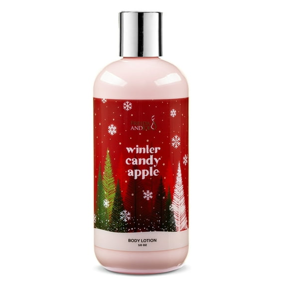 Firming Body Lotion For Women, Winter Candy Apple Scented Body Moisturizer, Hydrating Lotion for Dry Skin, Women's Luxury Holiday Gift Set, 10 oz Gift for Her, Ideal Stocking Stuffer