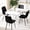 Black, variant on Set of 4 Modern Dining Chairs, Green Velvet Upholstered Armless High Back Chair for Kitchen Living Room