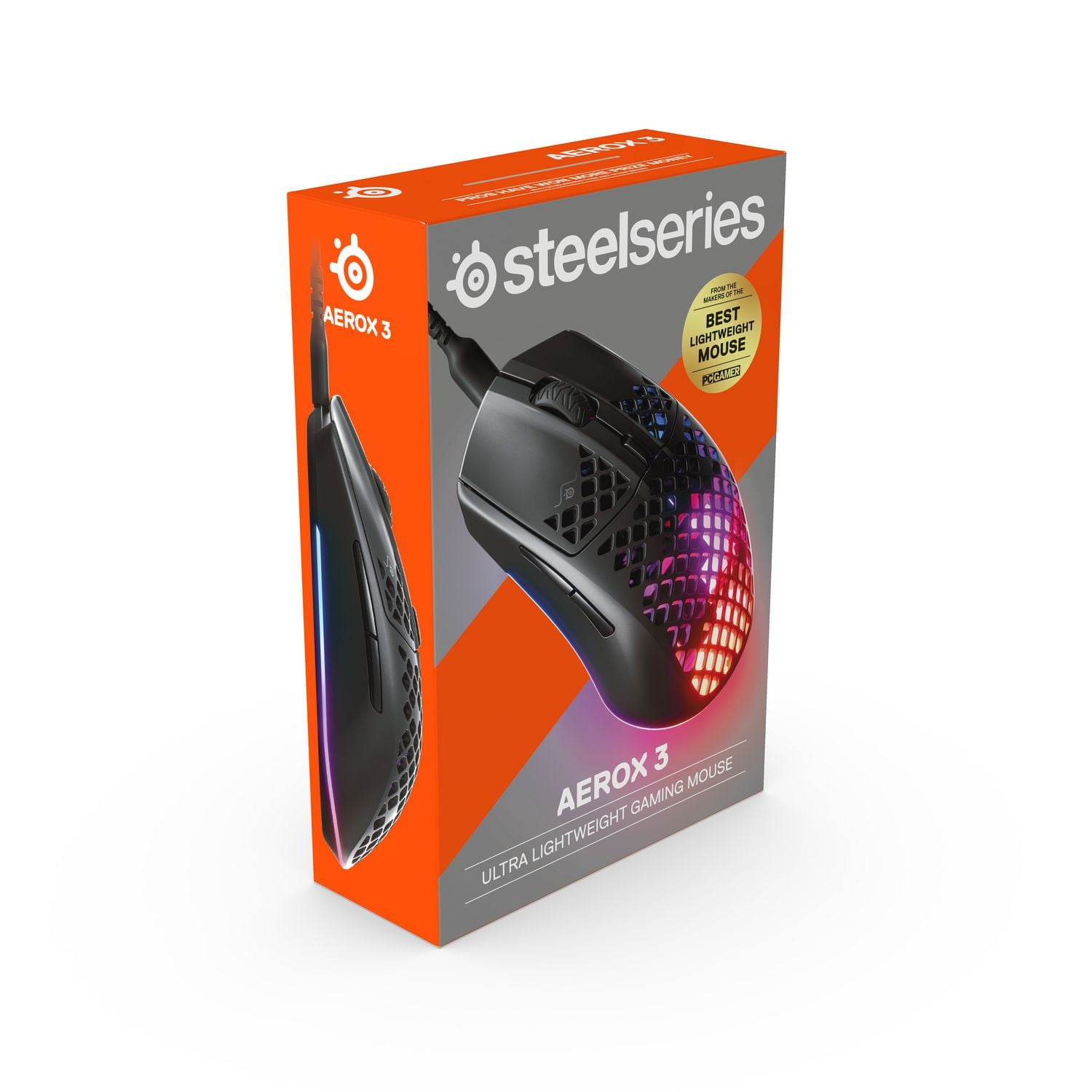 ほぼ新品　steelseries AEROX3WIRELESS SteelSeries Aerox 3 Wireless - Holey RGB Gaming Mouse
