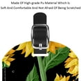 thumbnail image 4 of Square 2Pack PU Leather Sunflower Cruise Luggage Tag with Privacy Cover and Name ID Tag for Travel Handbags Backpacks Luggage Tags, 4 of 6