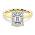 thumbnail image 4 of IGI Certified 5 Carat Emerald Shape Lab Grown Diamond Engagement Ring | 14K Yellow Gold | Harriet Halo Diamond Ring | FG-VS1-VS2 Quality Friendly Diamonds, 4 of 6