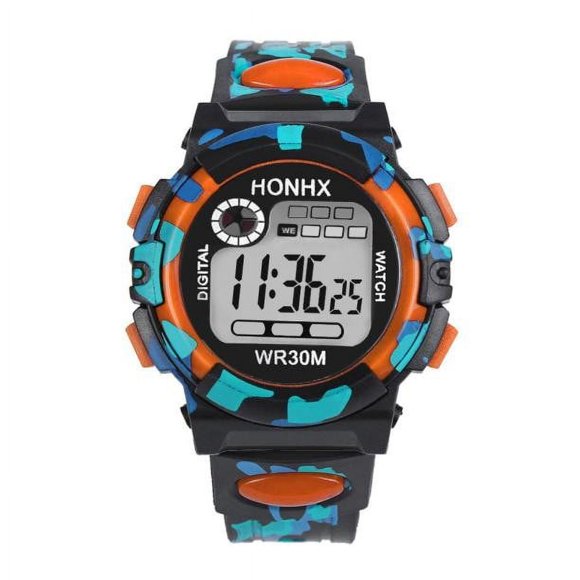 FcBaudy Kids Child Boy Girl Multifunction Sports Electronic Watch Watches RD the watch