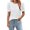 White, variant on RYRJJ Blouse for Women Dressy Casual Puff Short Sleeve Tops Summer Fashion Crew Neck Tunic Work Shirts(White,XXL)