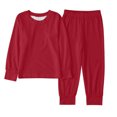thumbnail image 2 of Laipiong Toddler 2 Piece Fall Outfits For Girl Boy Long Sleeve Top And Long Sweatpants 2PCS Wine 2-3, 2 of 4