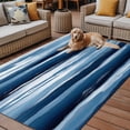 thumbnail image 4 of 5' x 7' Outdoor Rug, Navy Blue Ombre Outdoor Washable Rug Large Floor Carpet, Modern Oil Painting Waves Abstract Non Shedding Area Rug for Outside Patio RV Porch Deck Balcony Camping Living Room, 4 of 9
