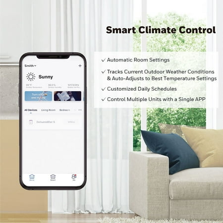 Honeywell - 10,000 BTU Smart Wi-Fi Portable Air Conditioner - Silver