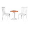 thumbnail image 1 of Strata Furniture 2 Chaises Rio en Polypropylène avec Table Germée en Blanc/orange, 1 of 2