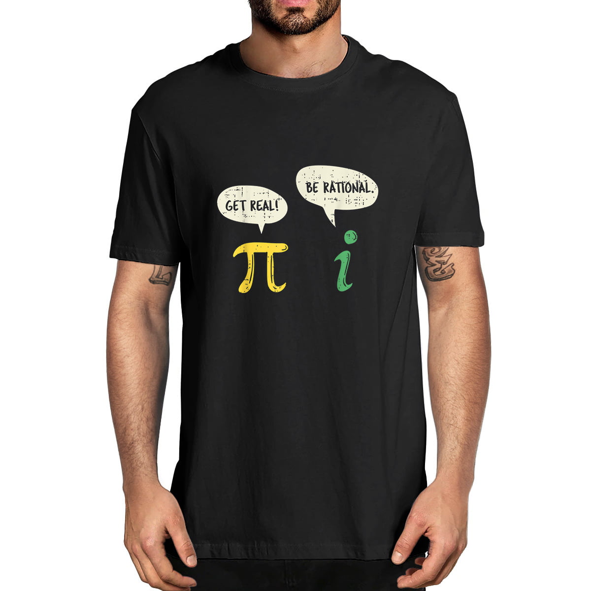 Be Rational Real Pi Day Funny Math Nerd Gift Womens or Mens Crewneck T Shirt Tee 