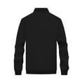 thumbnail image 3 of Wrtxtat Men's Bomber Jacket Winter Lightweight Athletic Thermal Windbreaker Coat with Pockets Solid Color Long Sleeves Softshell Top Black XXXL, 3 of 5
