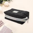 thumbnail image 3 of 1 Pc Women Portable Lingge Love Makeup Bag for Travel Vacation Wedding Black PU, 3 of 4