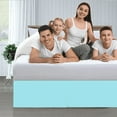 thumbnail image 3 of EASYCOT 800 Thread Count 100% Egyptian Cotton Hotel Quality Luxurious Box Pleated Bed Skirt Easy Fit with&nbsp;15" Drop Length ( Aqua Blue , California King ), 3 of 6