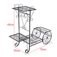 thumbnail image 3 of 3/4/6/7-Tier Metal Shelf Plant Stand, Wrought Iron Plants Stand Outdoor Metal Flower Pot Planters Rack Indoor European Style Plant Shelf Garden Decor, 3 of 19