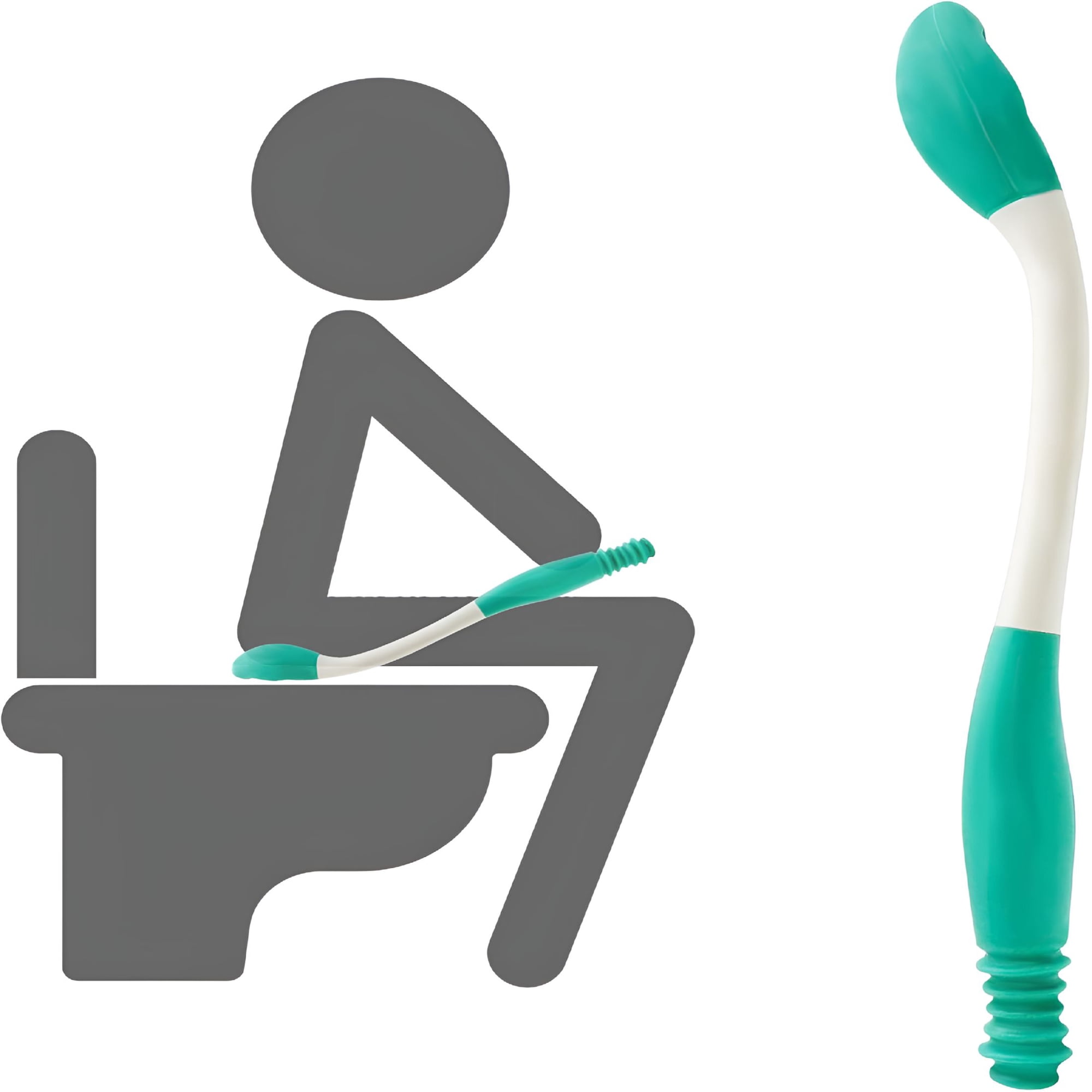ACDANC Butt Wiper Tool,15.7"Comfort Wipe Toilet Aid for Wiping Bottom,Wiping Aid for Disabled,Elderly,Overweight,Pregnant People,Easy to Use Wiping Assist Tool