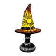 thumbnail image 2 of Qocolcyl Halloween Decor Witch Hat Lamp Gift,LED Halloween Night Light Table Decorations for Home Indoor,Handcrafted Retro Resin Witchy Decor for Shelf Mantel,Gothic Party Home Decoration (USB Power), 2 of 7