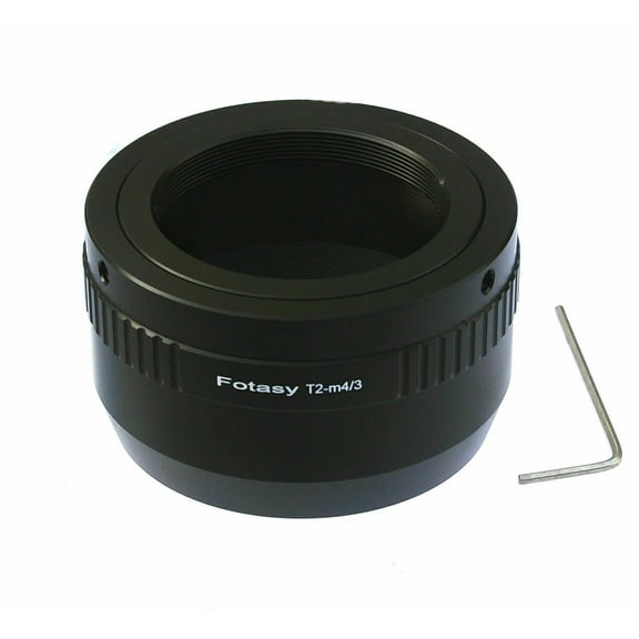 Fotasy T Mount T2 Telescope Lens to Micro 4/3 Adapter, fits Olympus OM-D E-M1 I II E-M1X E-M5 I II III E-PM2 E-PM1 PEN-F/ Panasonic G7 G9 GF6 GH4 GH5 GM5 GX7 GX8 GX9 GX80 GX85 GX850 G90 G91 G95 G100