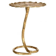 Justina Side Table in Gold Finish