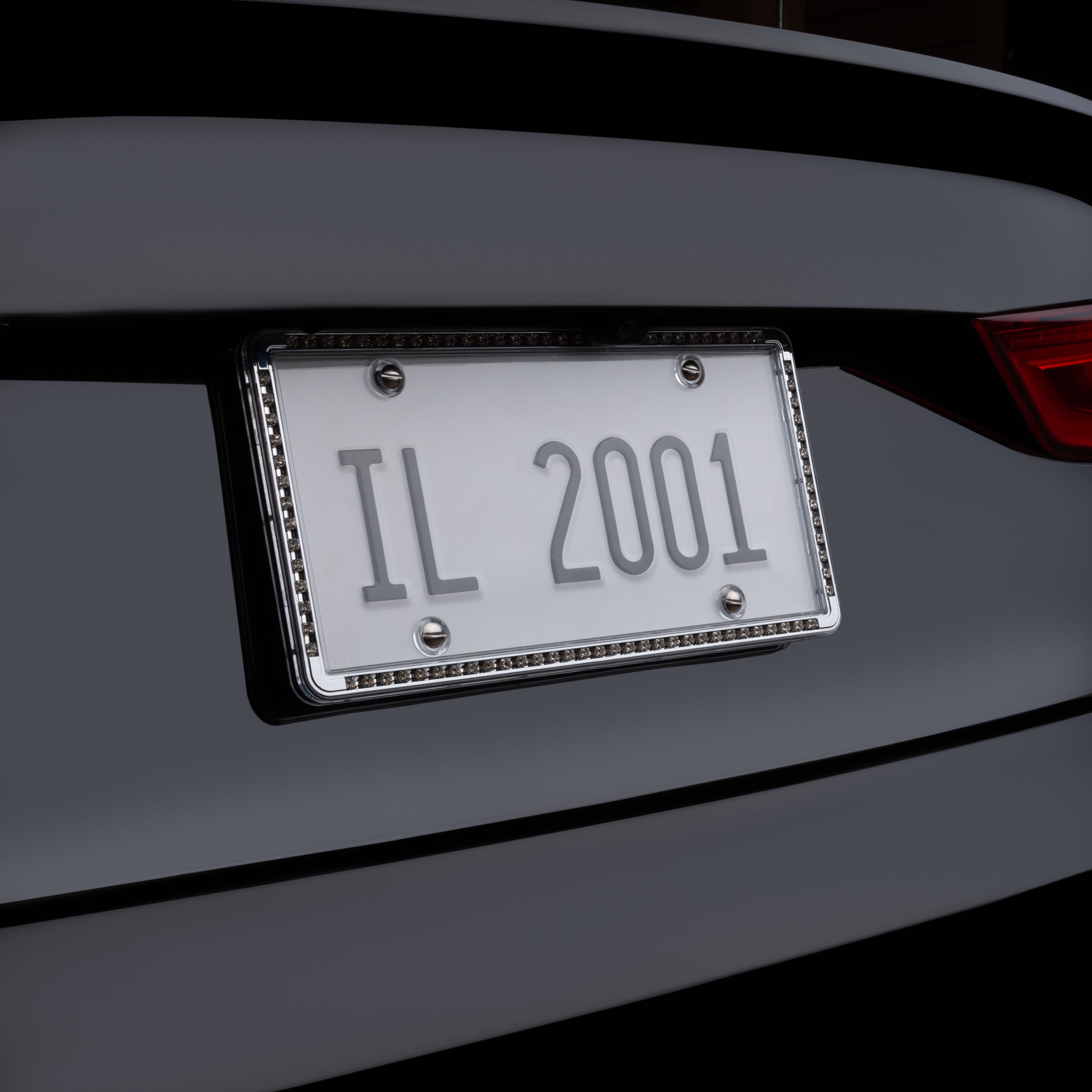 Auto Drive Chrome Bling Clear License Plate Shield, 92907W