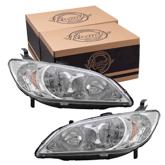 Brock Headlight for 2004-2005 Civic Set 33101S5AA51