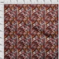 thumbnail image 4 of oneOone Cotton Flex Maroon Fabric Abstracts Sewing Craft Projects Fabric Prints By Yard 40 Inch Wide, 4 of 5