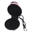 thumbnail image 1 of Mini Waffle Maker Non-Stick Double-Sided Round Multifunctional Breakfast Machine for Toast Sandwich EU Plug 220V Pink, 1 of 1