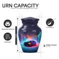 thumbnail image 3 of Yatskia Colorful Lightning Car Small Funeral Keepsake Urn for Ashes Adult Male, Large Memorial Burial Urns for Human Ashes Adult Female, (Classic 10 Inch and 3 Inch), 3 of 8
