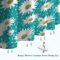 thumbnail image 6 of Turquoise Daisy Flower Pattern Shower Curtain 72"x72" ,Bathroom Decorative Shower Curtains Set with 12 Hooks,Modern Waterproof Washable Shower Curtain, 6 of 6
