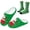 Christmas Stocking Santa Claus, variant on Women's Slippers Indoor House Shoes with Cute Socks Set Pink Strawberry Bow Print Comfy Closed Toe Cotton Slippers with Non Slip Sole Calf Socks for Home Hotel Bedroom