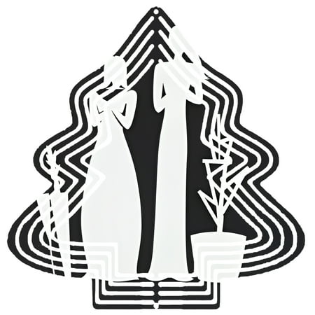 Elegant Metal Hanging Christmas Tree Wind Decorations – Stylish Garden Spinners with Flowing Patterns for Yard and Garden Decor Elegant Metal Hanging Christmas Tree Wind Decorations – Stylish Garden Spinners with Flowing Patterns for Yard and Garden Decor