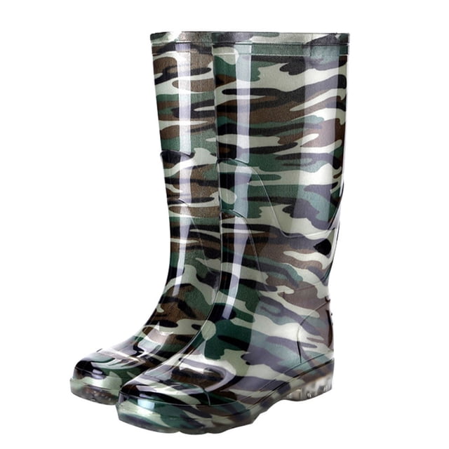 Rainboots Muslo Antideslizante Zapatos a prueba de desgaste Algodón puro Chanclos cómodos Diario Casual Día de lluvia Otoño Invierno A prueba Accesorios de calzado Camuflaje Zapatos>44 Minnieouse AP013571-19