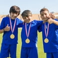 thumbnail image 5 of 12 medallas para niños (doradas), medallas de metal, medallas de oro, premios del día deportivo para niños y adultos, competiciones de gimnasia, recuerdos de fiesta, 5 of 5