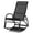 Black, variant on Spaco 2-In-1 Convertible Chair with Anti-rust Aluminum Frame, Outdoor Chair with 4-Level Adjustable Backrest, Covertible Rocking Chair for Patio, Porch, Poolside, Beige