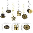 thumbnail image 3 of Banderín de Año Nuevo 2025 en negro y dorado Decoraciones de Año Nuevo para pared, ventana, suministros para fiestas de Año Nuevo, 3 of 5