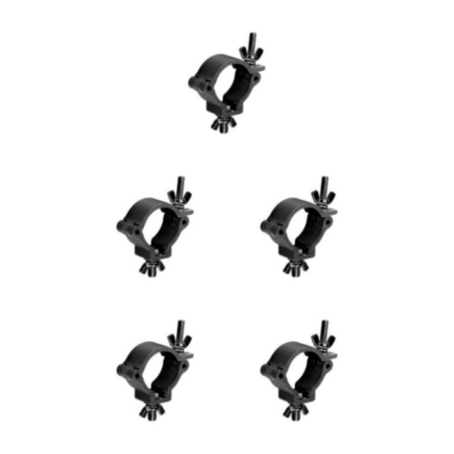 kurtrusly Aesthetic Lighting Hook Mount for Club Exhibition Event Versatile Alloy Wrap Around Clamp Black Master 5Set