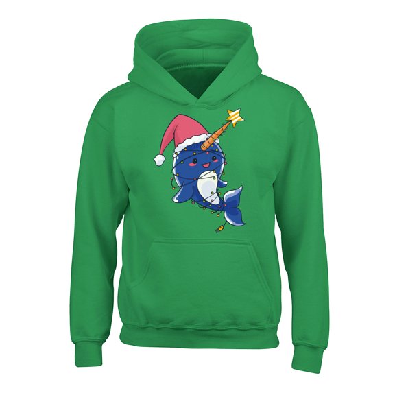 Awkward Styles Christmas Hoodies for Kids Youth Xmas Narwhal Sweatshirt
