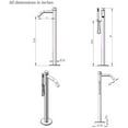 thumbnail image 3 of HEATGENE Bathtub Faucet Freestanding Tub Filler Single Handle Floor Mounted Faucets with Handheld Shower Matt Black…, 3 of 3