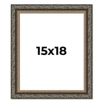 15x18 Frame Black Real Wood Picture Frame Width 2 inches | Interior Frame Depth 0.5 inches | Fitz