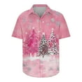 thumbnail image 6 of UVEASISHA Christmas Tree Hawaiian Shirt for Men Big and Tall Casual Short Sleeve Button Down Shirts Regular Fit Fashion Holiday Party Shirt Multicolor L, 6 of 6