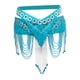 thumbnail image 5 of Falda de cadera con borlas para danza del vientre, bufanda de cristal para danza, cadena para la cintura, azul cielo Cielo azul, 5 of 8