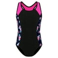 thumbnail image 1 of CHICTRY Girls Youth One-Piece Swimsuit Sleeveless Racer Back Surfing Diving Bodysuit Bathing Suit, 1 of 7