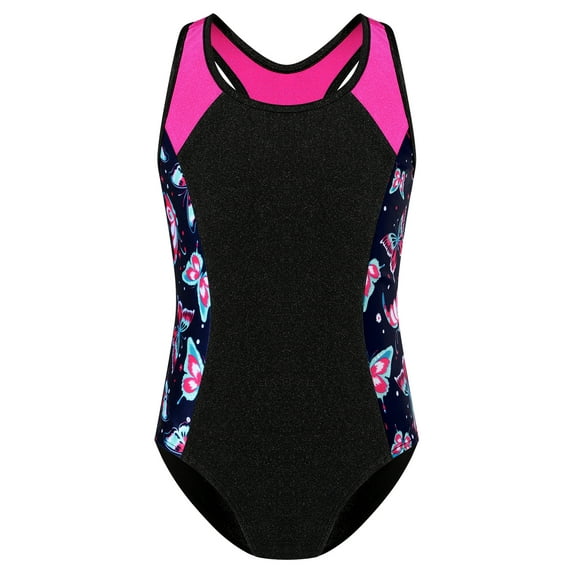 CHICTRY Girls Youth One-Piece Swimsuit Sleeveless Racer Back Surfing Diving Bodysuit Bathing Suit