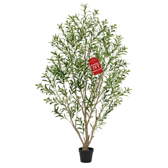 6FT Olive Trees Artificial,  Faux Olive Tree with Indoor with Lush Lifelike Fruits for Living Room Bedroom Balcony Corner Office Home Decor